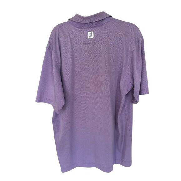 Footjoy FJ Short Sleeve Polo Shirt Mens Size XL Purple Athletic Golf Logo Active - Picture 3 of 7
